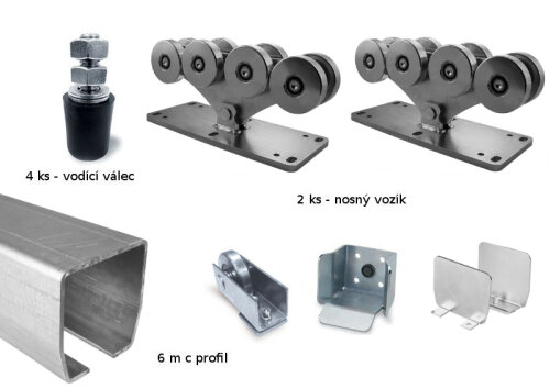 AZP1418 - sestava pro samonosnou posuvnou bránu do 13,5 m průjezdu